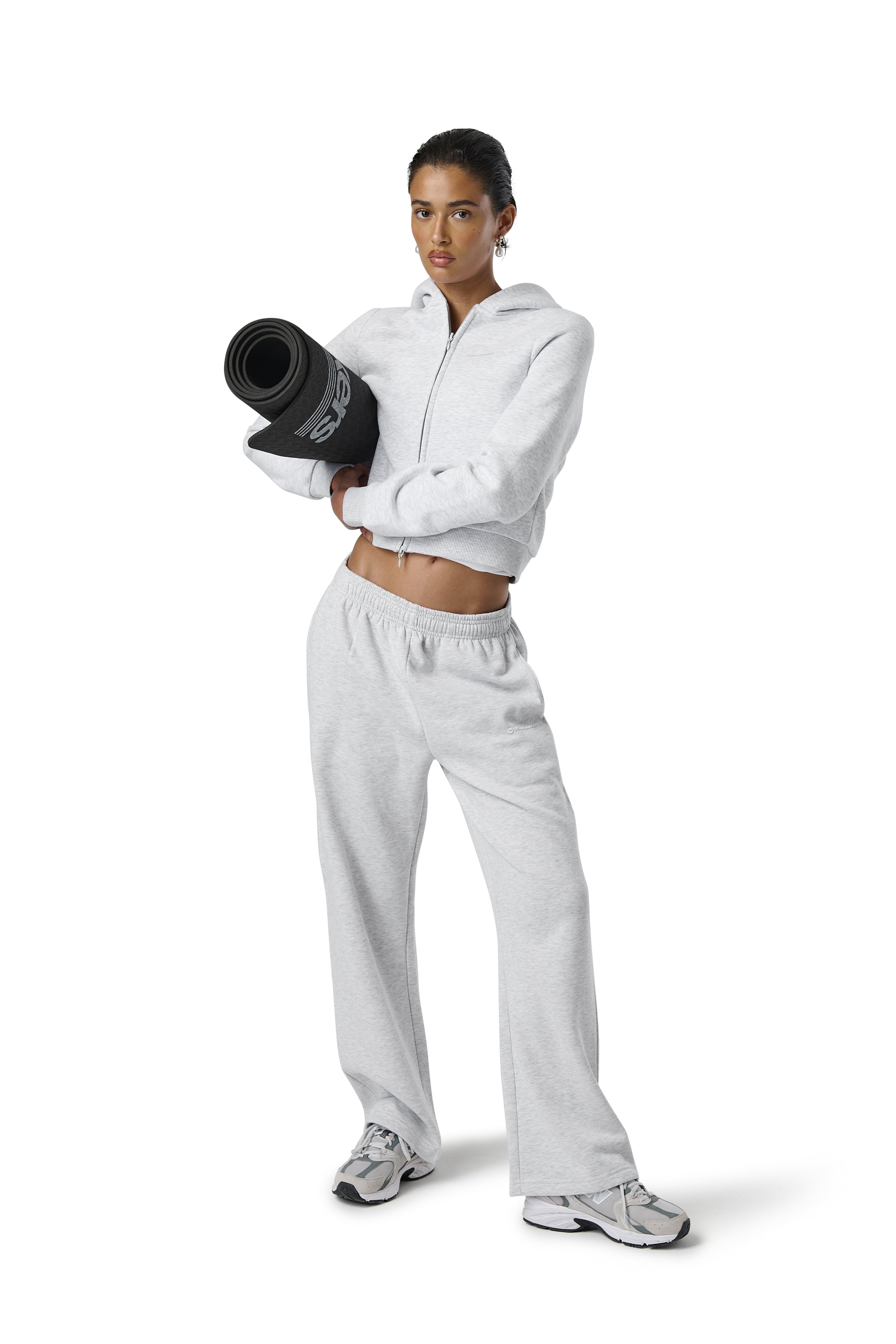 Model Iman is 5'8 and wears size S.